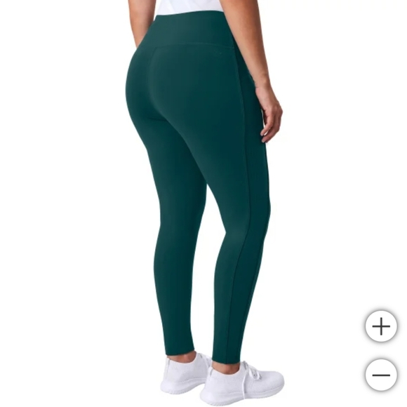 NWT Mondetta Women's High Rise Panel Ribbed Legging Green M XXL L - Picture 2 of 5